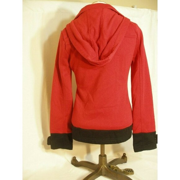 Wet Seal: Women's Red Double Button Hooded Size Medium Jacket - Picture 2 of 4
